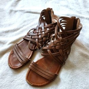 Rock & Candy Leeana sandals brown sz 7 faux leather